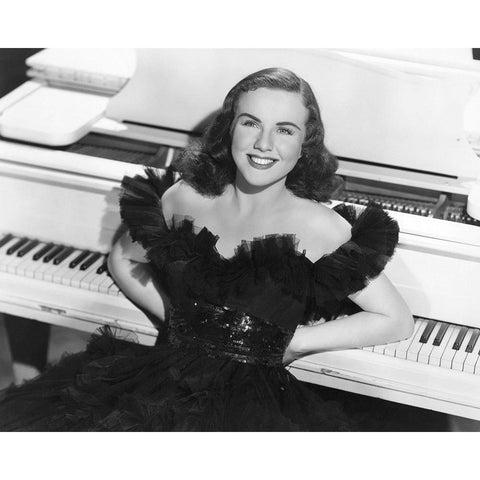 Deanna Durbin, Ill be Yours, 1947 Black Modern Wood Framed Art Print by Vintage Hollywood Archive