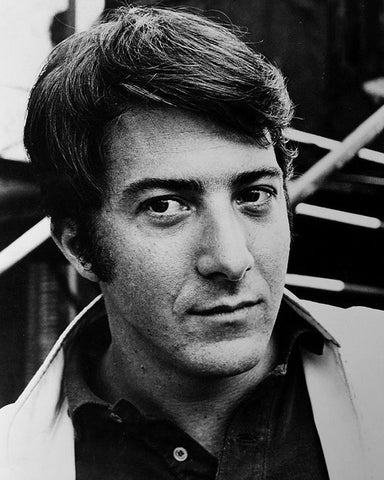 Dustin Hoffman, 1968 White Modern Wood Framed Art Print with Double Matting by Vintage Hollywood Archive