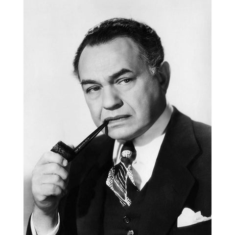 Edward G. Robinson, All My Sons, 1948 White Modern Wood Framed Art Print by Vintage Hollywood Archive