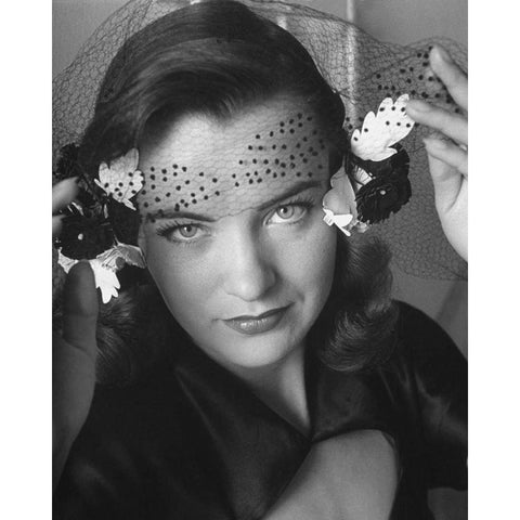 Ella Raines, Life magazine, 1944 Black Modern Wood Framed Art Print with Double Matting by Vintage Hollywood Archive