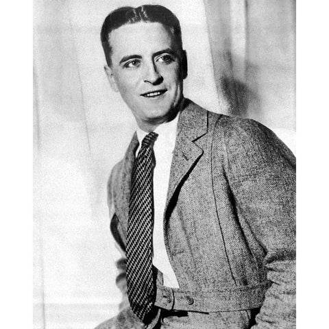 F. Scott Fitzgerald, 1923 Black Modern Wood Framed Art Print with Double Matting by Vintage Hollywood Archive