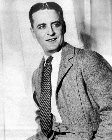 F. Scott Fitzgerald, 1923 White Modern Wood Framed Art Print with Double Matting by Vintage Hollywood Archive