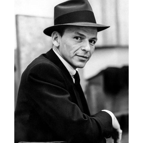 Frank Sinatra, 1957 III White Modern Wood Framed Art Print by Vintage Hollywood Archive