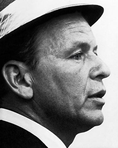 Frank Sinatra, 1964 White Modern Wood Framed Art Print with Double Matting by Vintage Hollywood Archive