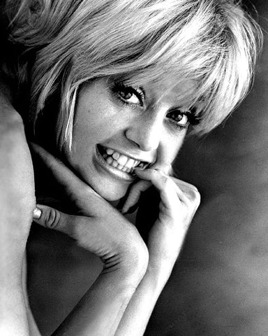 Goldie Hawn, 1970 Black Ornate Wood Framed Art Print with Double Matting by Vintage Hollywood Archive