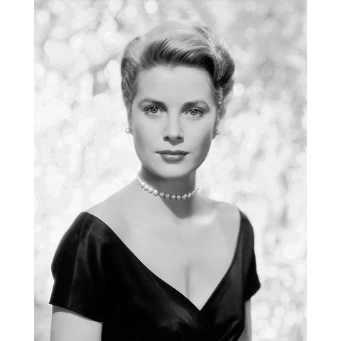 Grace Kelly, 1955 White Modern Wood Framed Art Print by Vintage Hollywood Archive