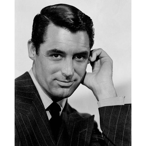 Cary Grant, 1941 White Modern Wood Framed Art Print by Vintage Hollywood Archive