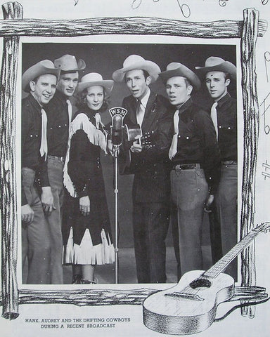 Hank Williams White Modern Wood Framed Art Print with Double Matting by Vintage Hollywood Archive