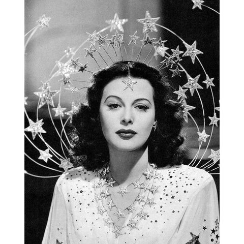 Hedy Lamarr, Ziegfeld Girl, 1941 White Modern Wood Framed Art Print by Vintage Hollywood Archive