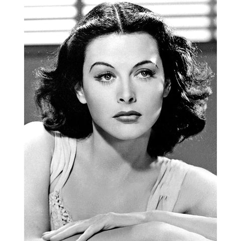 Hedy Lamarr, 1940 White Modern Wood Framed Art Print by Vintage Hollywood Archive