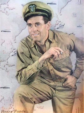 Henry Fonda as Mr. Roberts, 1948 White Modern Wood Framed Art Print with Double Matting by Vintage Hollywood Archive