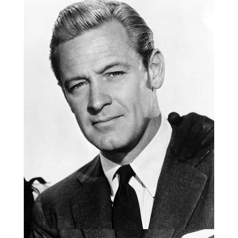 William Holden Black Modern Wood Framed Art Print by Vintage Hollywood Archive