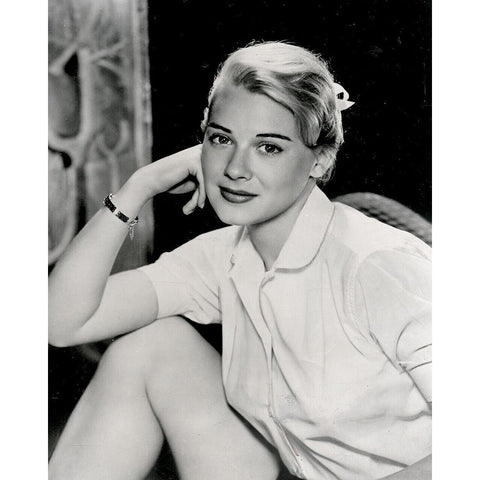 Hope Lange, 1958 Black Modern Wood Framed Art Print with Double Matting by Vintage Hollywood Archive