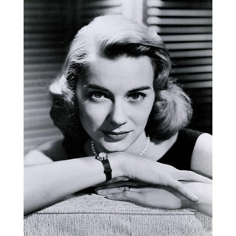 Hope Lange, 1958 White Modern Wood Framed Art Print by Vintage Hollywood Archive