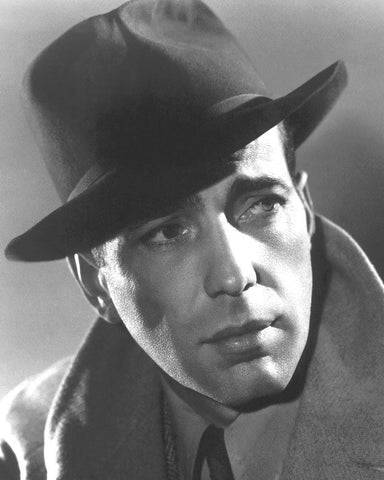 Humphrey Bogart, 1940 White Modern Wood Framed Art Print with Double Matting by Vintage Hollywood Archive