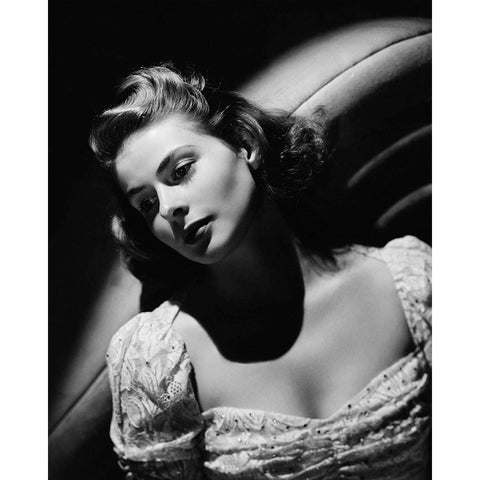 Ingrid Bergman Black Modern Wood Framed Art Print with Double Matting by Vintage Hollywood Archive