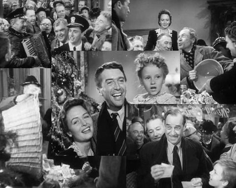 Its a Wonderful Life, 1946 II White Modern Wood Framed Art Print with Double Matting by Vintage Hollywood Archive