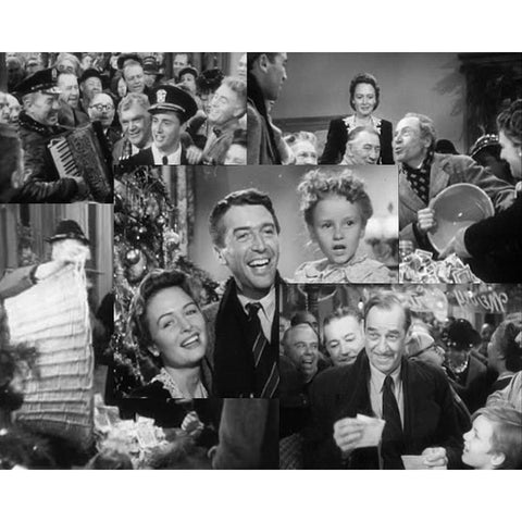 Its a Wonderful Life, 1946 II Black Modern Wood Framed Art Print with Double Matting by Vintage Hollywood Archive