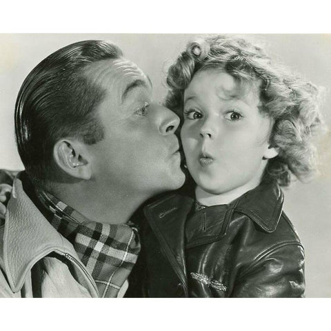 James Dunn, Shirley Temple, Bright Eyes, 1934 White Modern Wood Framed Art Print by Vintage Hollywood Archive