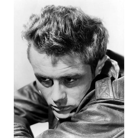 James Dean, 1955 White Modern Wood Framed Art Print by Vintage Hollywood Archive