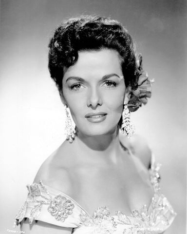 Jane Russell, 1945 White Modern Wood Framed Art Print with Double Matting by Vintage Hollywood Archive