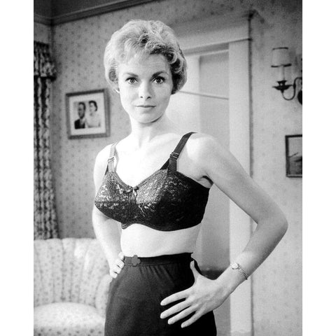 Janet Leigh, Psycho, 1960 Black Modern Wood Framed Art Print with Double Matting by Vintage Hollywood Archive