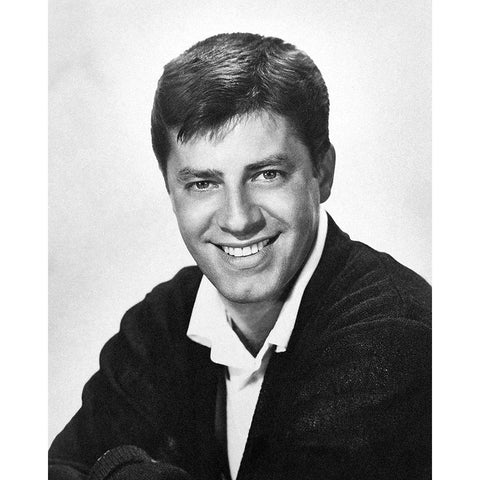 Jerry Lewis Black Modern Wood Framed Art Print by Vintage Hollywood Archive