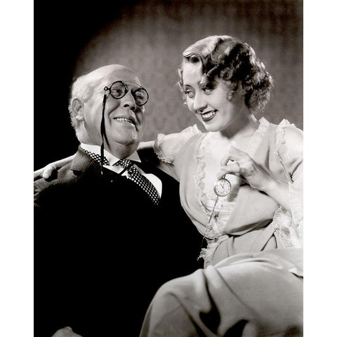 Joan Blondell, Guy Kibbee, Gold Diggers, 1933 White Modern Wood Framed Art Print by Vintage Hollywood Archive