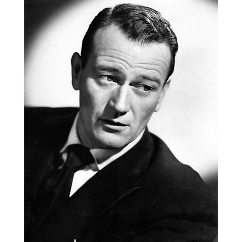 John Wayne, 1952 Black Modern Wood Framed Art Print with Double Matting by Vintage Hollywood Archive