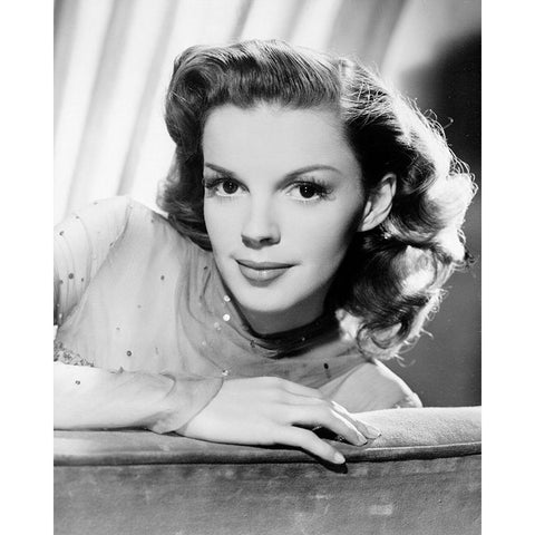 Judy Garland, The Harvey Girls White Modern Wood Framed Art Print by Vintage Hollywood Archive