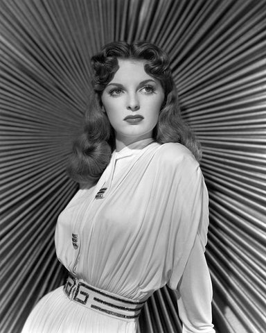 Julie London, 1948 Black Ornate Wood Framed Art Print with Double Matting by Vintage Hollywood Archive