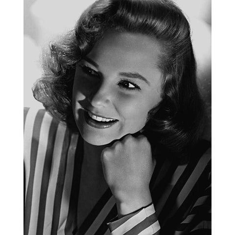 June Allyson Black Modern Wood Framed Art Print with Double Matting by Vintage Hollywood Archive