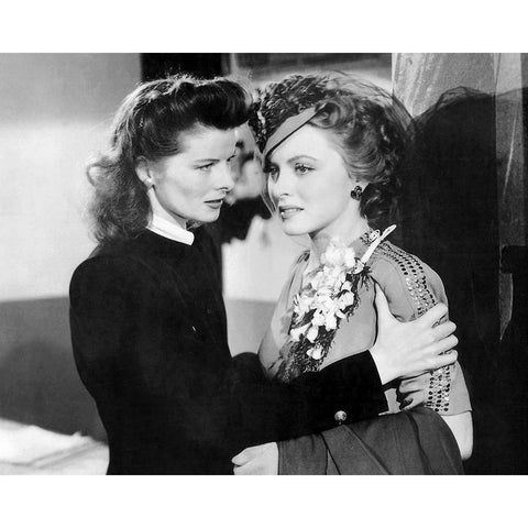 Katherine Hepburn, Cheryl Walker, 1943 White Modern Wood Framed Art Print by Vintage Hollywood Archive