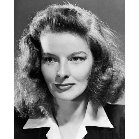 Katharine Hepburn, 1941 White Modern Wood Framed Art Print by Vintage Hollywood Archive