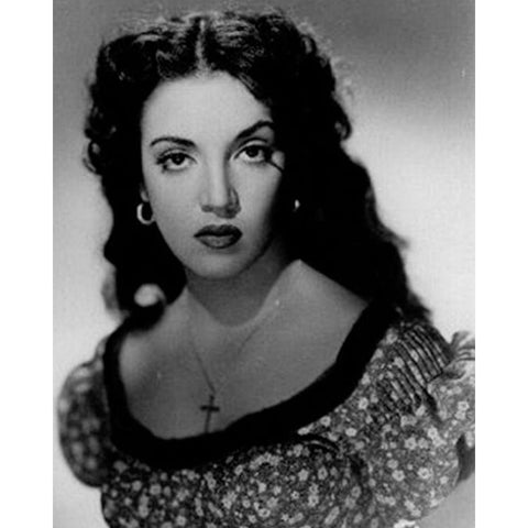 Katy Jurado Black Modern Wood Framed Art Print with Double Matting by Vintage Hollywood Archive