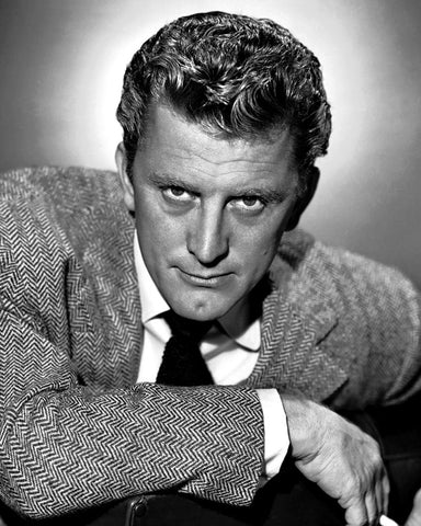 Kirk Douglas Black Ornate Wood Framed Art Print with Double Matting by Vintage Hollywood Archive