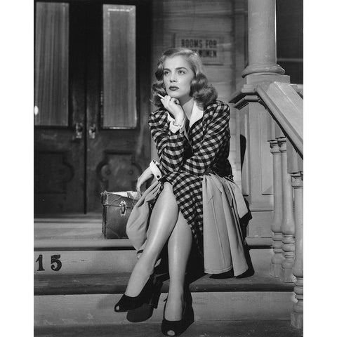 Lizabeth Scott, The Strange Love of Martha Ivers, 1946 White Modern Wood Framed Art Print by Vintage Hollywood Archive