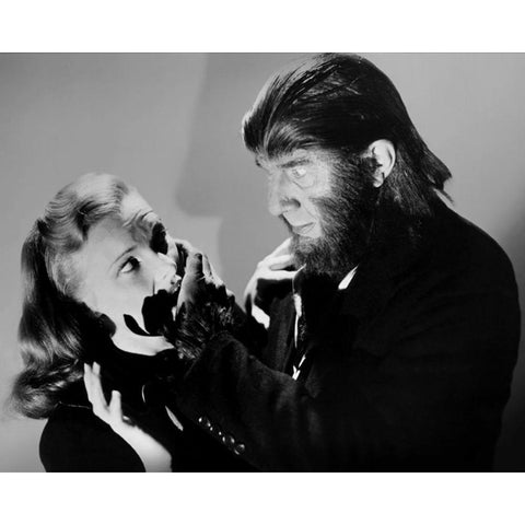 Louise Currie, Bela Lugosi, The Ape Man, 1943 White Modern Wood Framed Art Print by Vintage Hollywood Archive