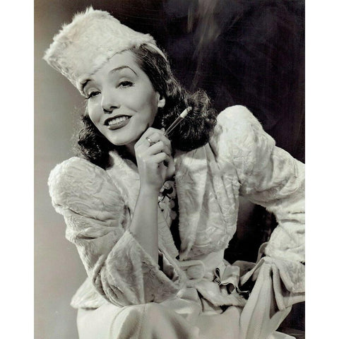 Lupe Velez White Modern Wood Framed Art Print by Vintage Hollywood Archive