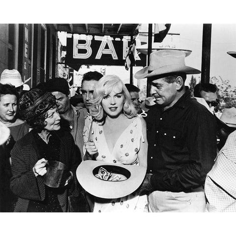 Marilyn Monroe, the Misfits, 1961 White Modern Wood Framed Art Print by Vintage Hollywood Archive