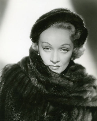 Marlene Dietrich, No Highway in the Sky, 1951 White Modern Wood Framed Art Print with Double Matting by Vintage Hollywood Archive