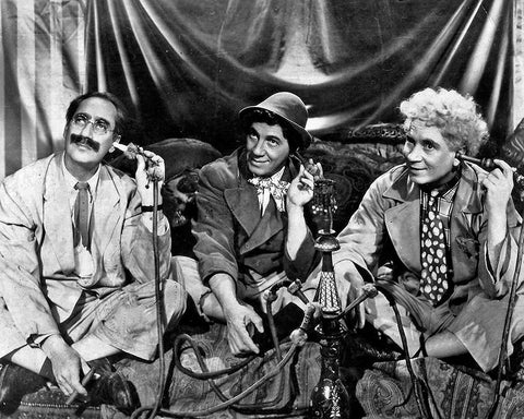 Marx Brothers Black Ornate Wood Framed Art Print with Double Matting by Vintage Hollywood Archive