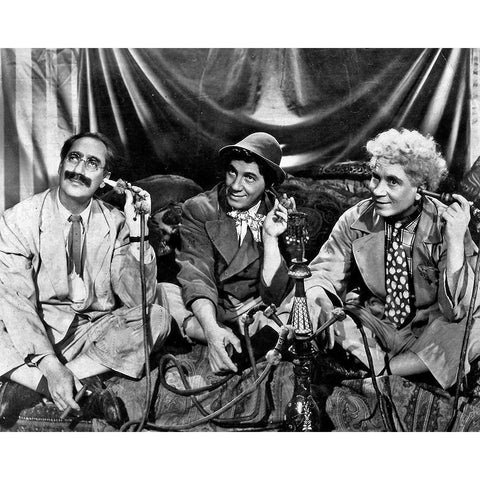 Marx Brothers White Modern Wood Framed Art Print by Vintage Hollywood Archive