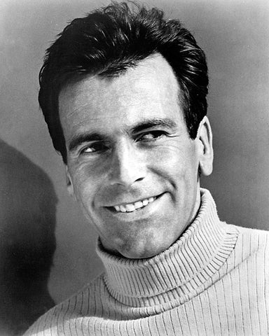 Maximilian Schell White Modern Wood Framed Art Print with Double Matting by Vintage Hollywood Archive