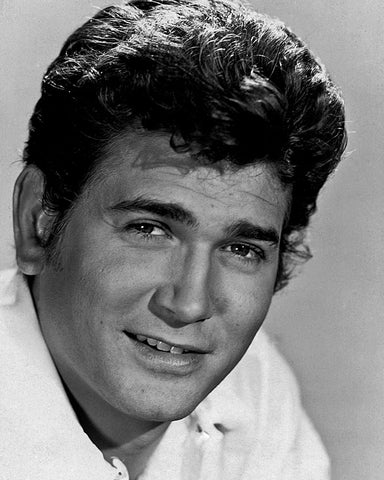 Michael Landon Black Ornate Wood Framed Art Print with Double Matting by Vintage Hollywood Archive