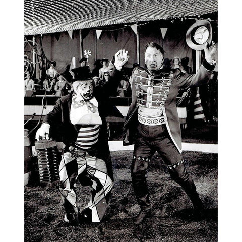 Mickey Rooney, Chill Wills, Frontier Circus, 1962 White Modern Wood Framed Art Print by Vintage Hollywood Archive