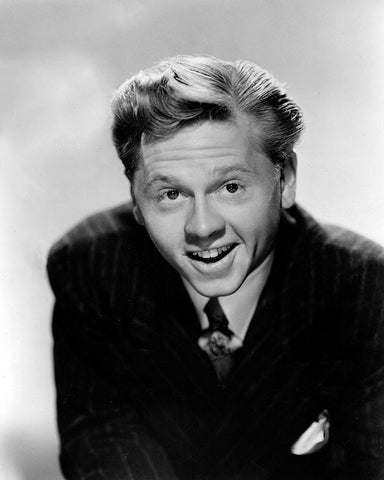 Mickey Rooney Black Ornate Wood Framed Art Print with Double Matting by Vintage Hollywood Archive