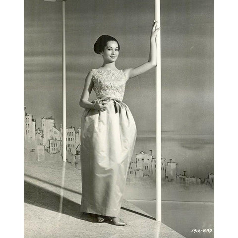 Nancy Kwan,Â Flower Drum Song, 1961 White Modern Wood Framed Art Print by Vintage Hollywood Archive