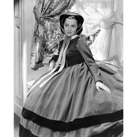 Olivia de Havilland, Gone with the Wind Gold Ornate Wood Framed Art Print with Double Matting by Vintage Hollywood Archive