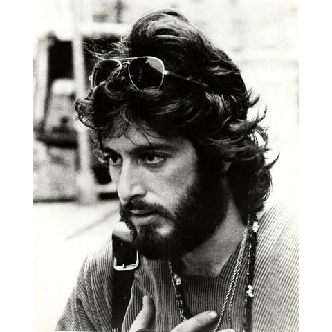 Al Pacino,Â Serpico White Modern Wood Framed Art Print by Vintage Hollywood Archive